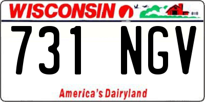 WI license plate 731NGV