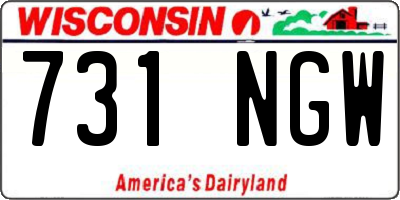 WI license plate 731NGW