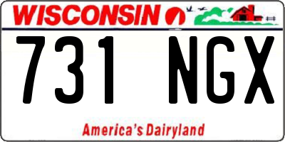 WI license plate 731NGX
