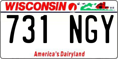 WI license plate 731NGY