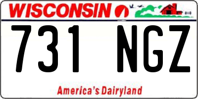 WI license plate 731NGZ