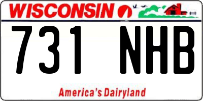 WI license plate 731NHB