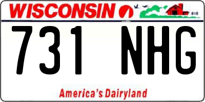 WI license plate 731NHG