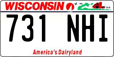 WI license plate 731NHI
