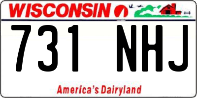 WI license plate 731NHJ