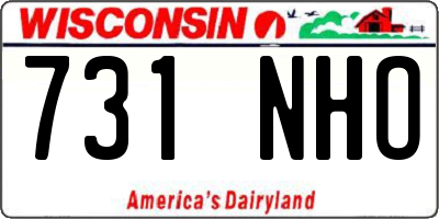 WI license plate 731NHO