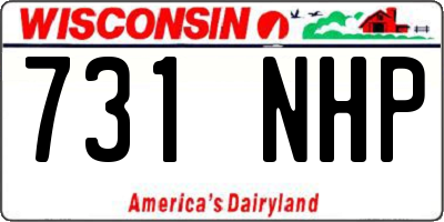 WI license plate 731NHP