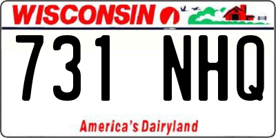 WI license plate 731NHQ