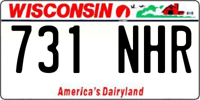 WI license plate 731NHR