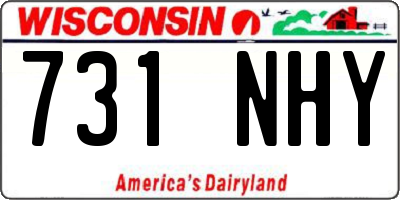 WI license plate 731NHY