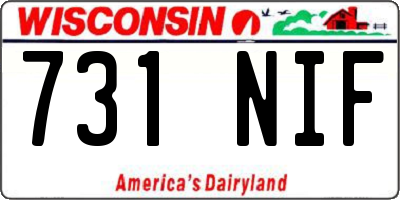 WI license plate 731NIF