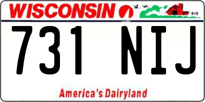 WI license plate 731NIJ