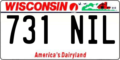 WI license plate 731NIL