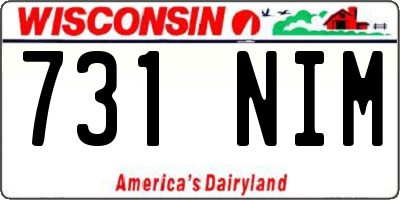 WI license plate 731NIM