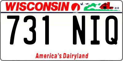 WI license plate 731NIQ