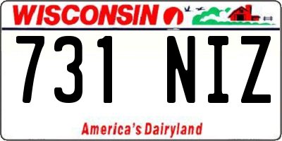 WI license plate 731NIZ
