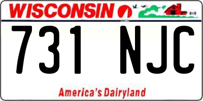 WI license plate 731NJC