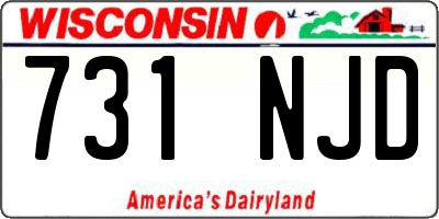 WI license plate 731NJD