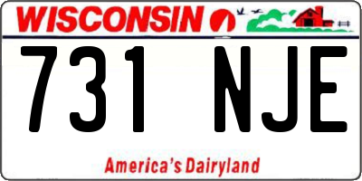 WI license plate 731NJE