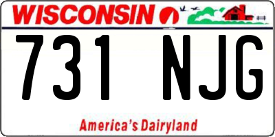 WI license plate 731NJG