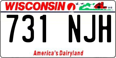 WI license plate 731NJH