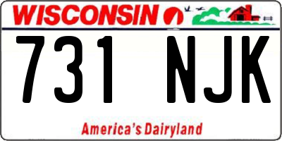 WI license plate 731NJK