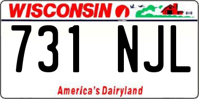 WI license plate 731NJL