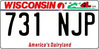 WI license plate 731NJP