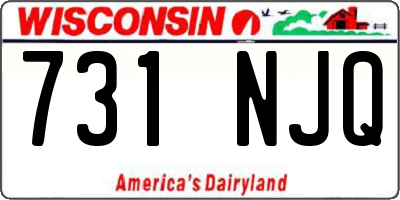 WI license plate 731NJQ