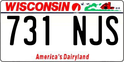 WI license plate 731NJS