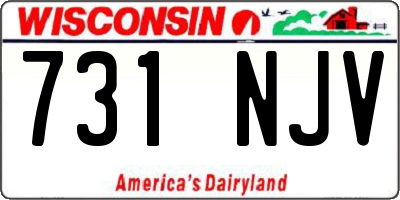WI license plate 731NJV