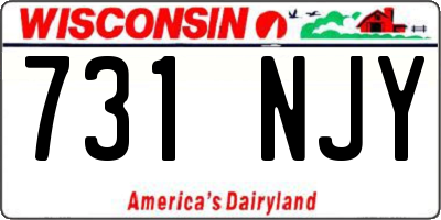 WI license plate 731NJY