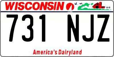WI license plate 731NJZ