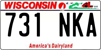 WI license plate 731NKA