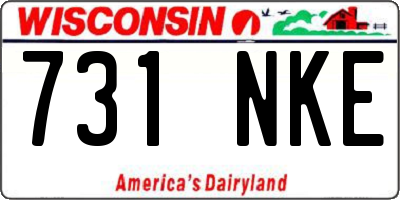 WI license plate 731NKE