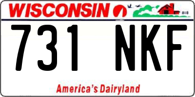 WI license plate 731NKF