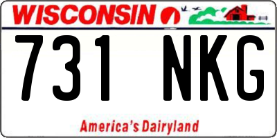 WI license plate 731NKG