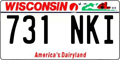 WI license plate 731NKI