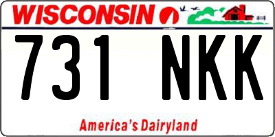 WI license plate 731NKK