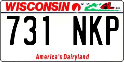 WI license plate 731NKP