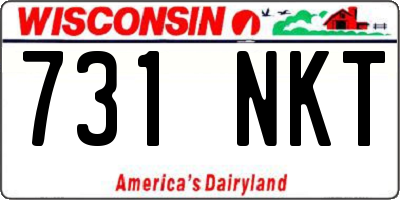 WI license plate 731NKT