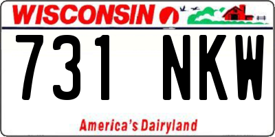 WI license plate 731NKW
