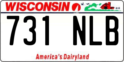 WI license plate 731NLB