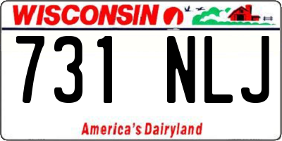WI license plate 731NLJ