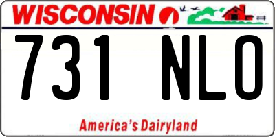 WI license plate 731NLO