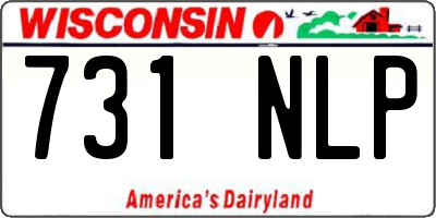 WI license plate 731NLP