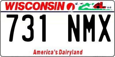 WI license plate 731NMX