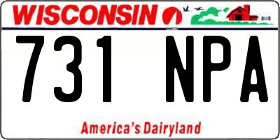 WI license plate 731NPA