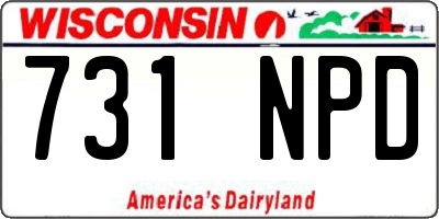 WI license plate 731NPD