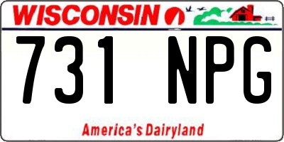 WI license plate 731NPG
